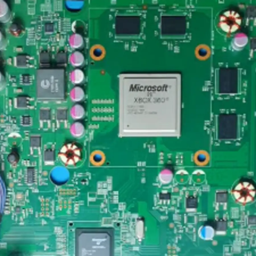 Placa de videogame em reparo